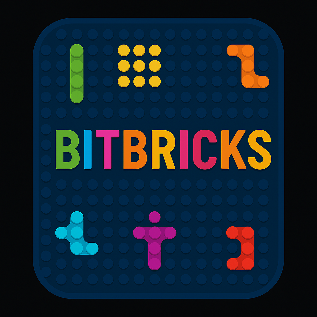 bunte Steine auf einem Hintergrund mit Schriftzug BitBrix